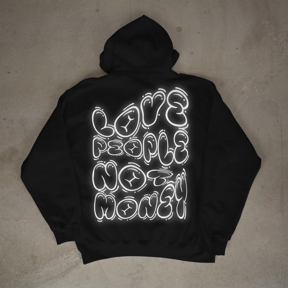 “Love People Not Money” Black Hoodie